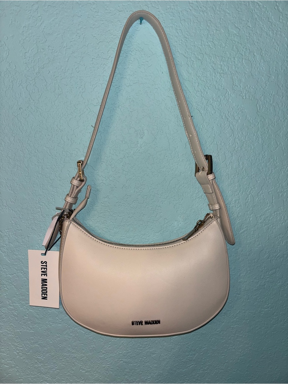 Steve Madden Cream Crescent Shoulder Bag